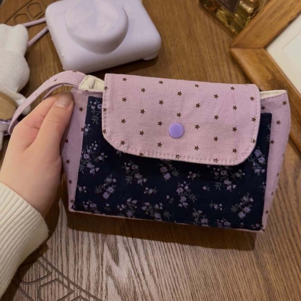 Purple Print Floral Makeup Bag - огляд і ціна Lifestyle Of Korean