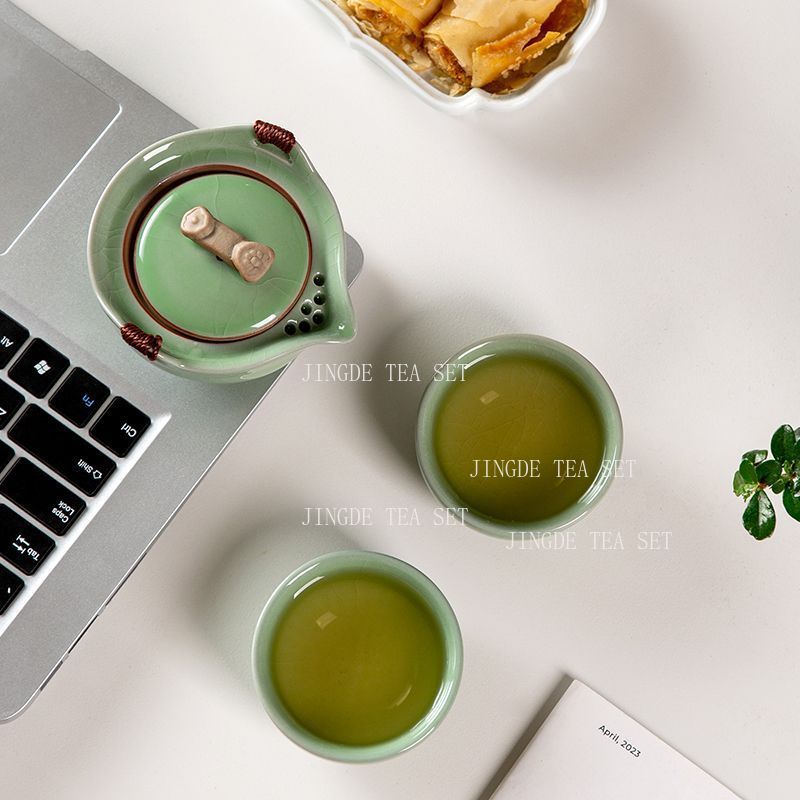 Celadon Crackle Glaze Travel T - огляд і ціна Celadon Ceramic Cup