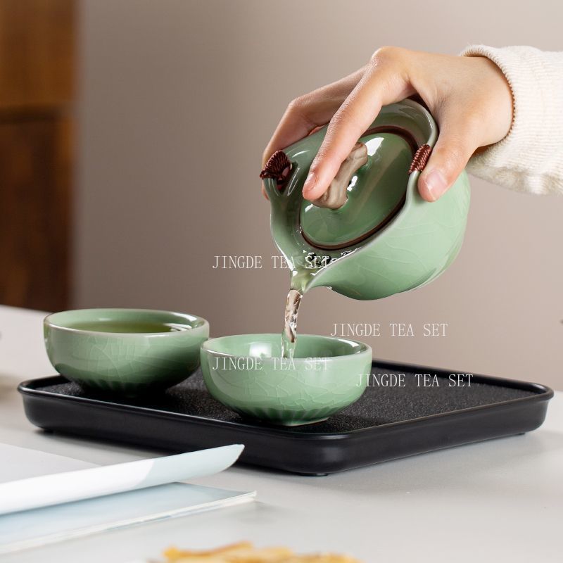 Celadon Crackle Glaze Travel T - огляд і ціна Celadon Ceramic Cup
