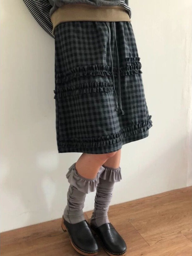 Retro College Girl Half Skirt  - огляд і ціна Korean Girls Lifestyle