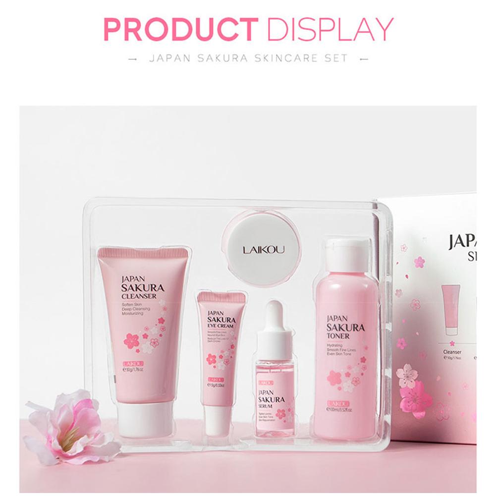 5/3pcs/Set Sakura Skin Care Se - огляд і ціна Korean Skincare Routine