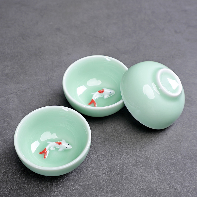 Celadon Fish Cute Teacup, Chin - огляд і ціна Celadon Ceramic Cup